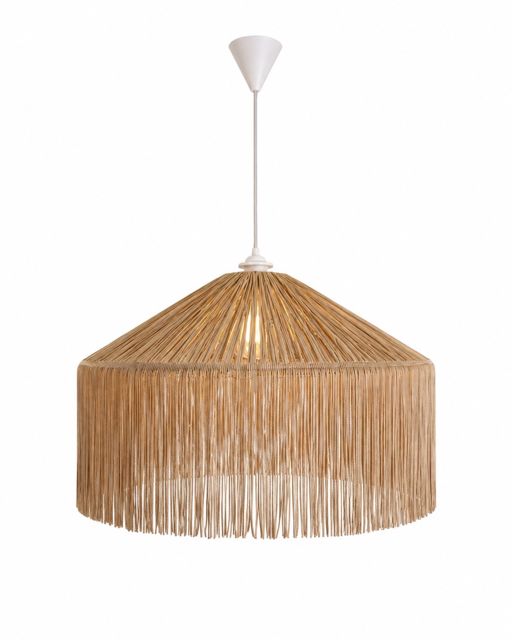 Rattan Sun-Hat Pendant Light