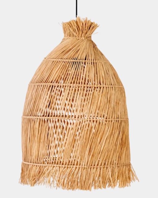 Rattan Cocoon Pendant Light