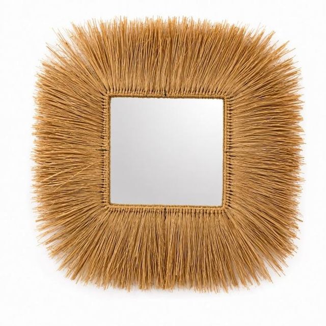 Bohemian Fringe Wall Mirror, Square