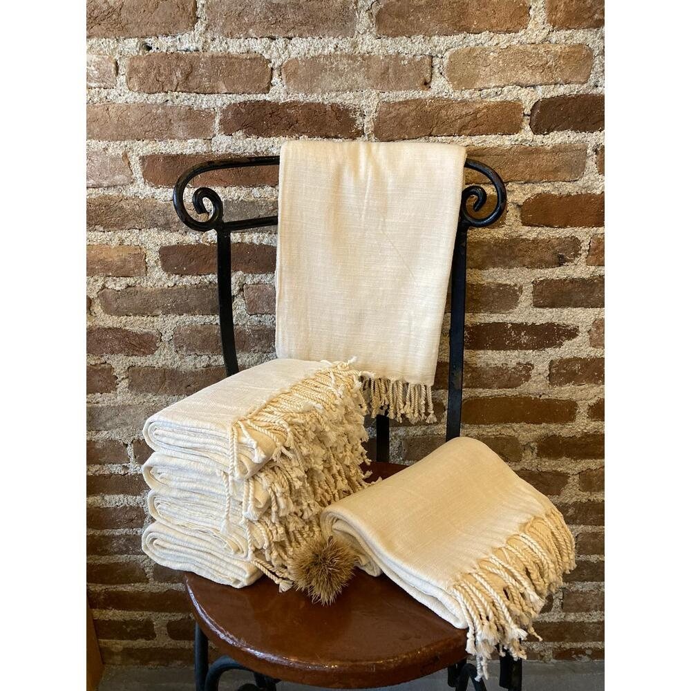 Santuk Burumcuk Cotton Peshtemal - Natural 90x180 cm