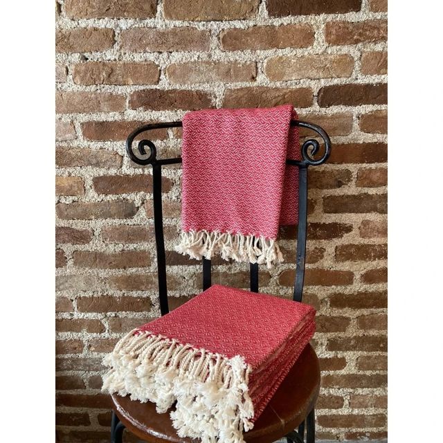 Tuna Cotton Peshtemal - Red 90x180 cm